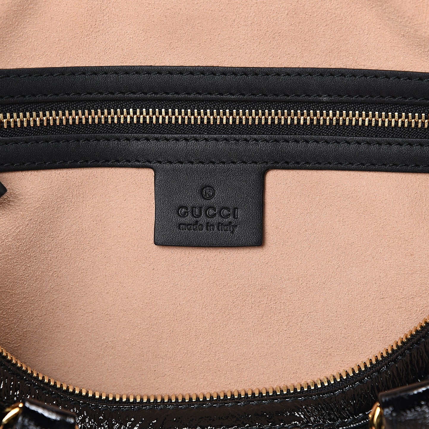 Suede Patent GG Web Medium Ophidia Boston Black