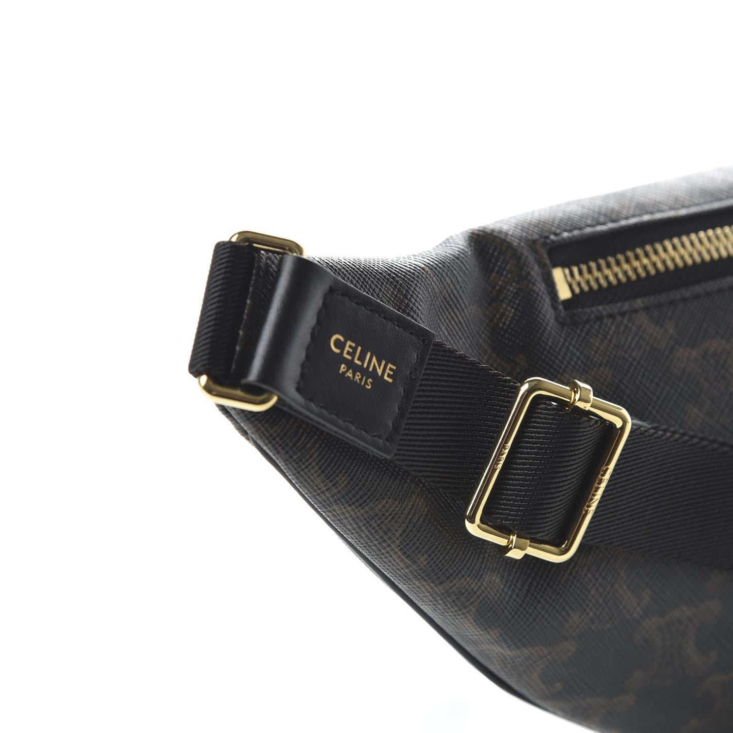 Triomphe Canvas Belt Bag Black