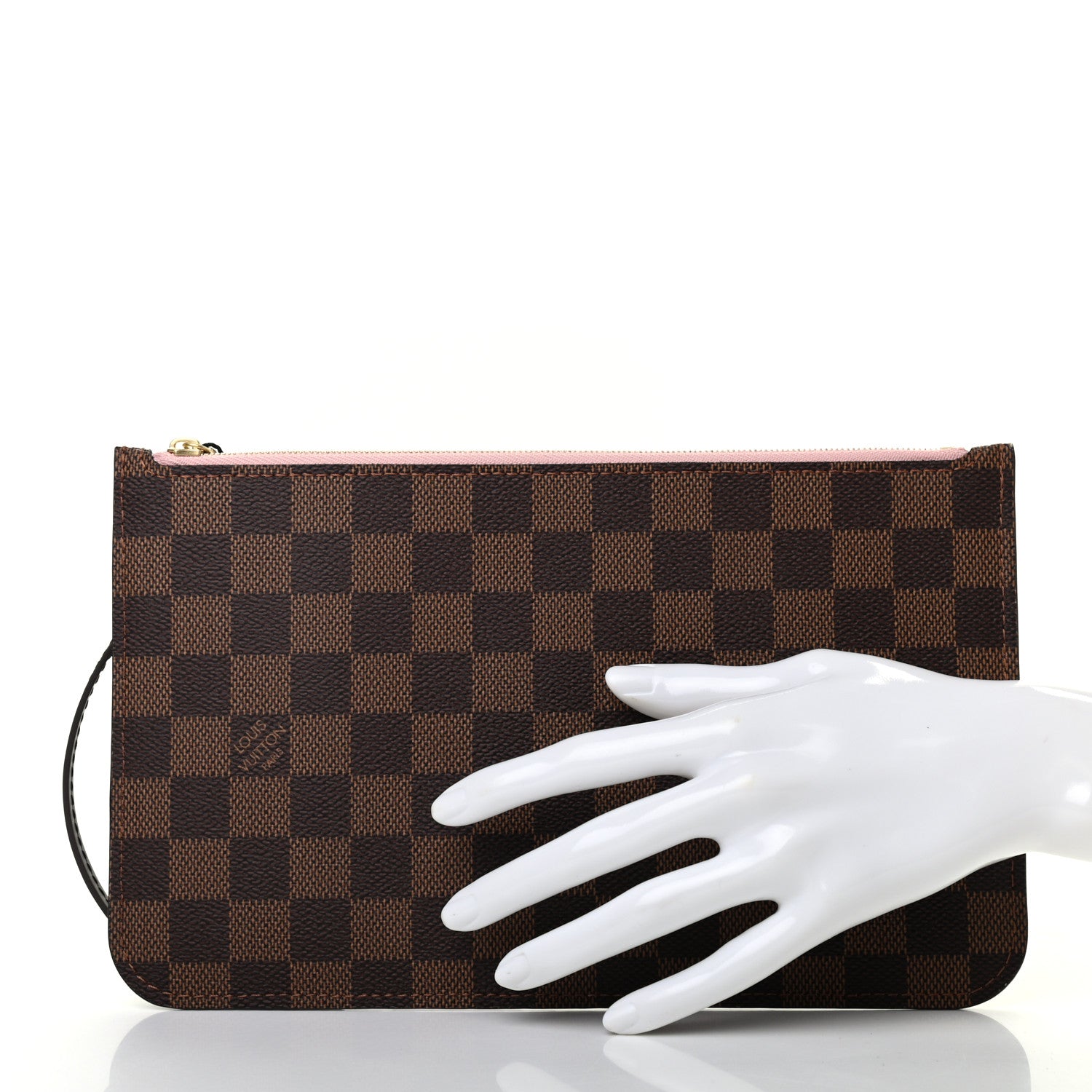 Louis Vuitton Damier Ebene Neverfull MM GM Pochette Rose Ballerine 2 of 6