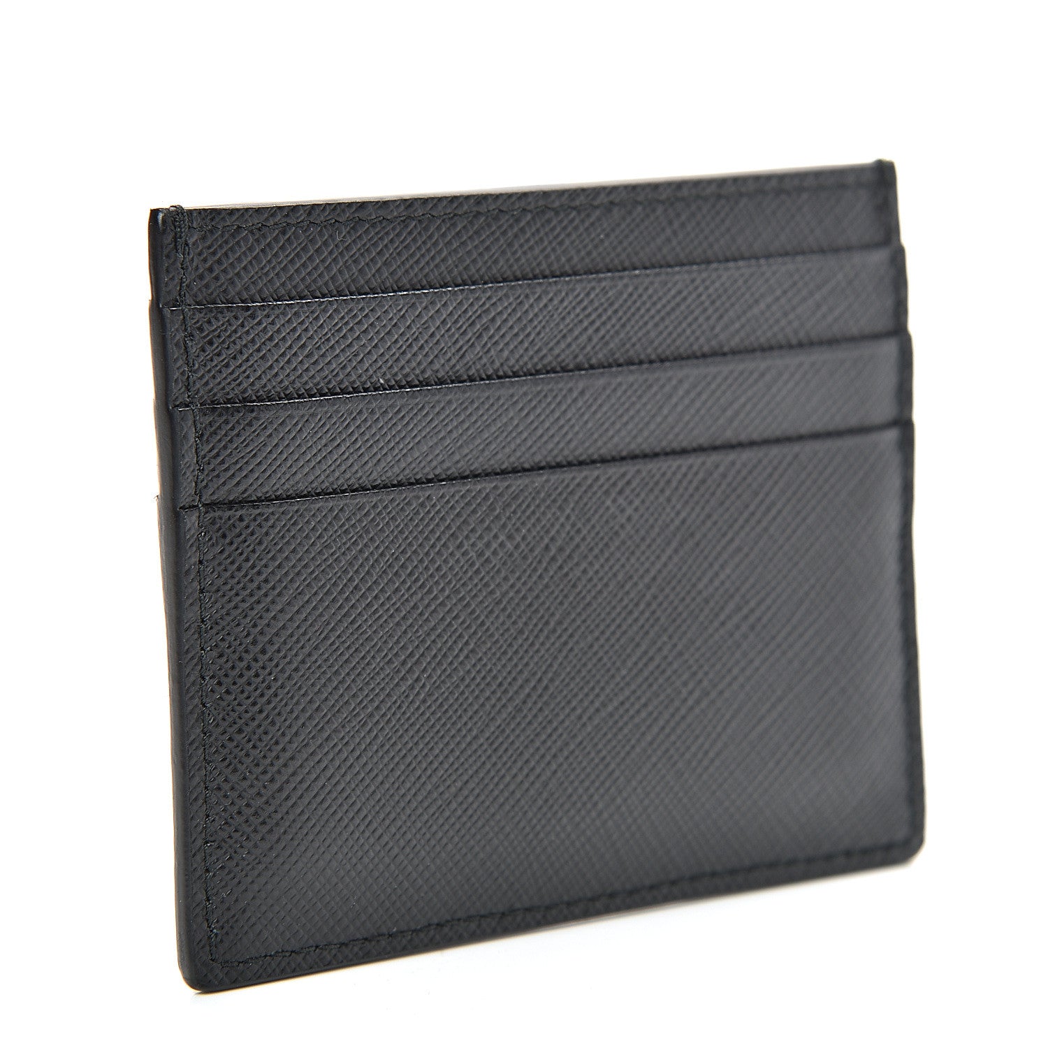 Prada Saffiano Smalto Card Holder Black 3 of 8