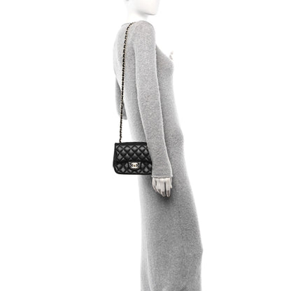 Chanel Lambskin Quilted Mini Square Flap Black 2 of 11