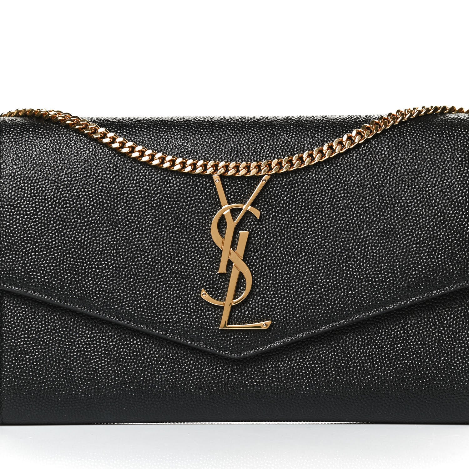 Saint Laurent Grain De Poudre Uptown Chain Wallet Black 7 of 12