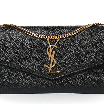 Saint Laurent Grain De Poudre Uptown Chain Wallet Black 7 of 12