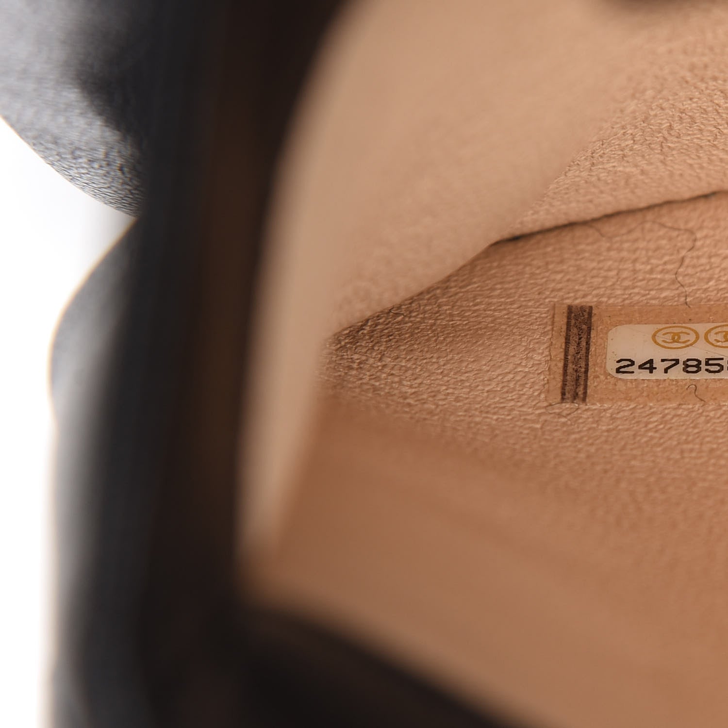 Chanel Lambskin Chain Chevron CC Clutch Black 9 of 10