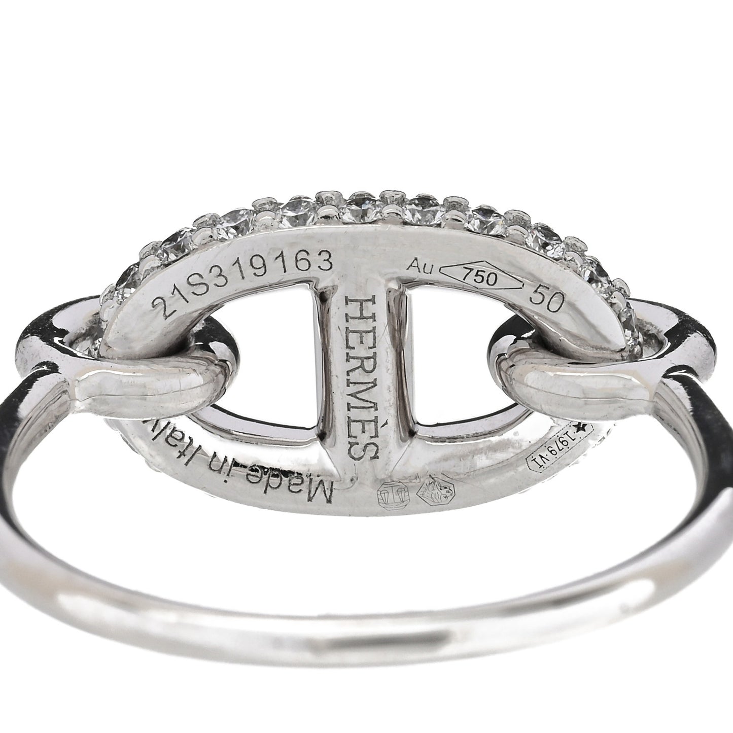 18K White Gold Diamond Farandole Ring 50 5.25