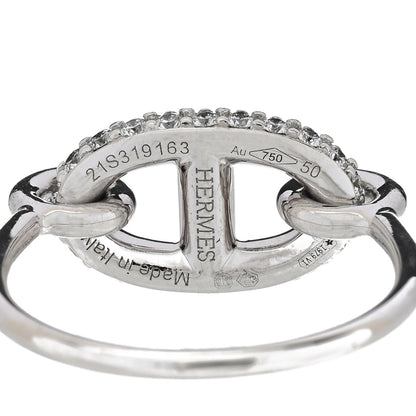 Hermes 18K White Gold Diamond Farandole Ring 50 5.25 4 of 5