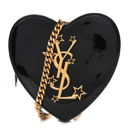 Saint Laurent Patent Small Love Heart Chain Bag Black 1 of 4