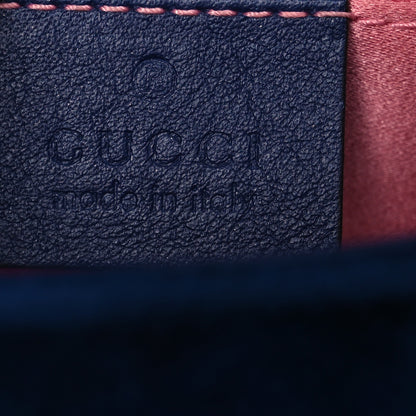 Gucci Velvet Matelasse Mini GG Marmont Shoulder Bag Cobalt Blue 6 of 12
