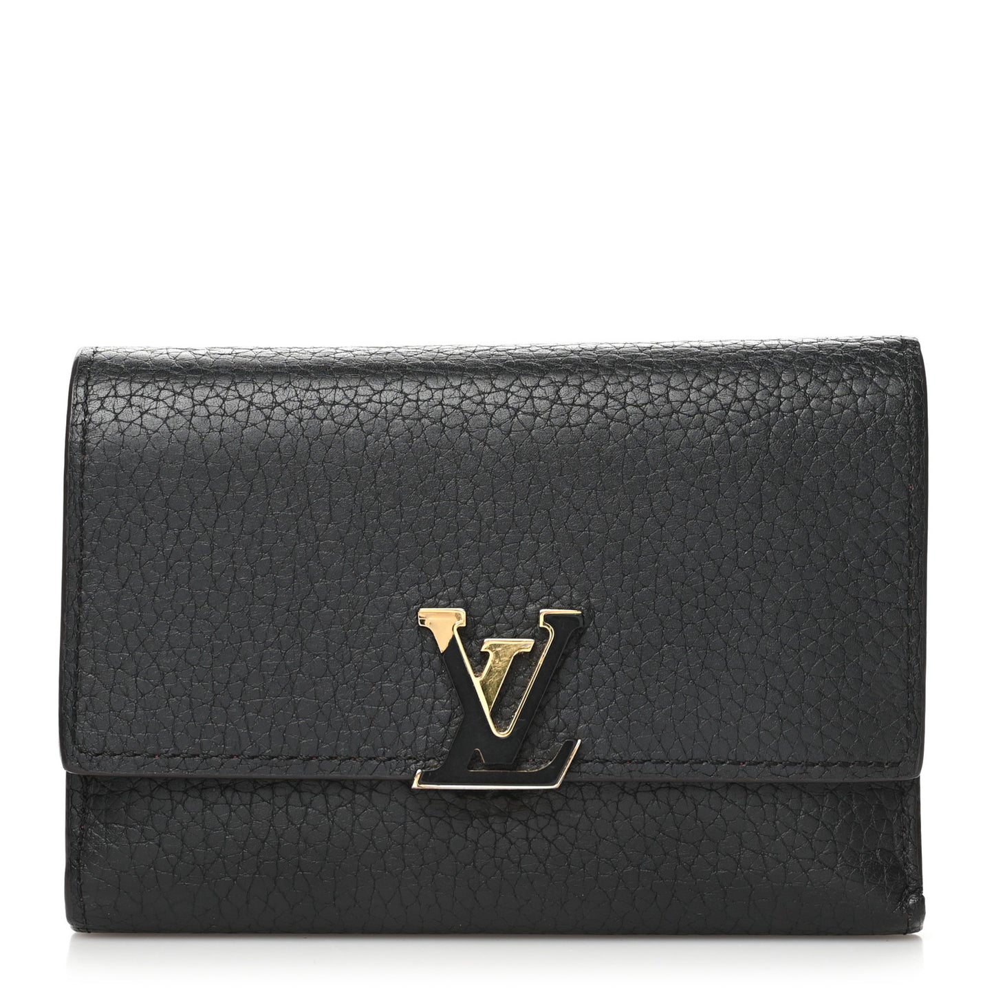 Taurillon Capucines Compact Wallet Black