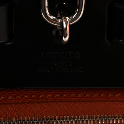 Hermes Toile Officier Vache Hunter Herbag Zip 31 PM Rouge H Black 7 of 12