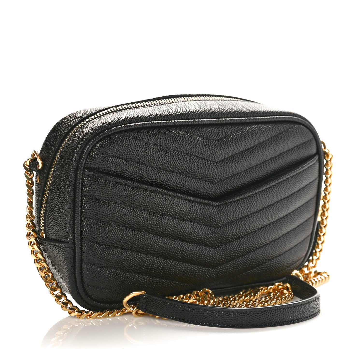 Grain De Poudre Matelasse Monogram Mini Lou Camera Bag Black