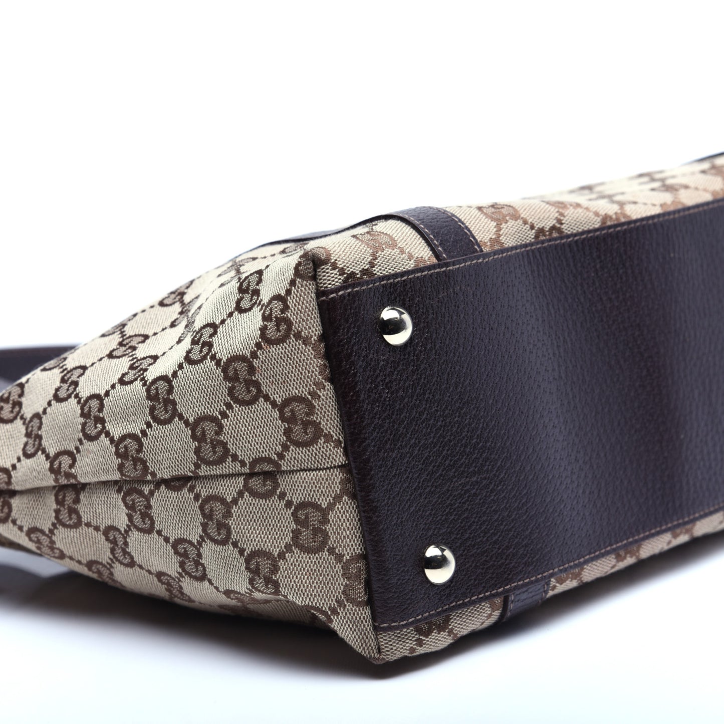 Monogram Medium Abbey Tote Dark Brown