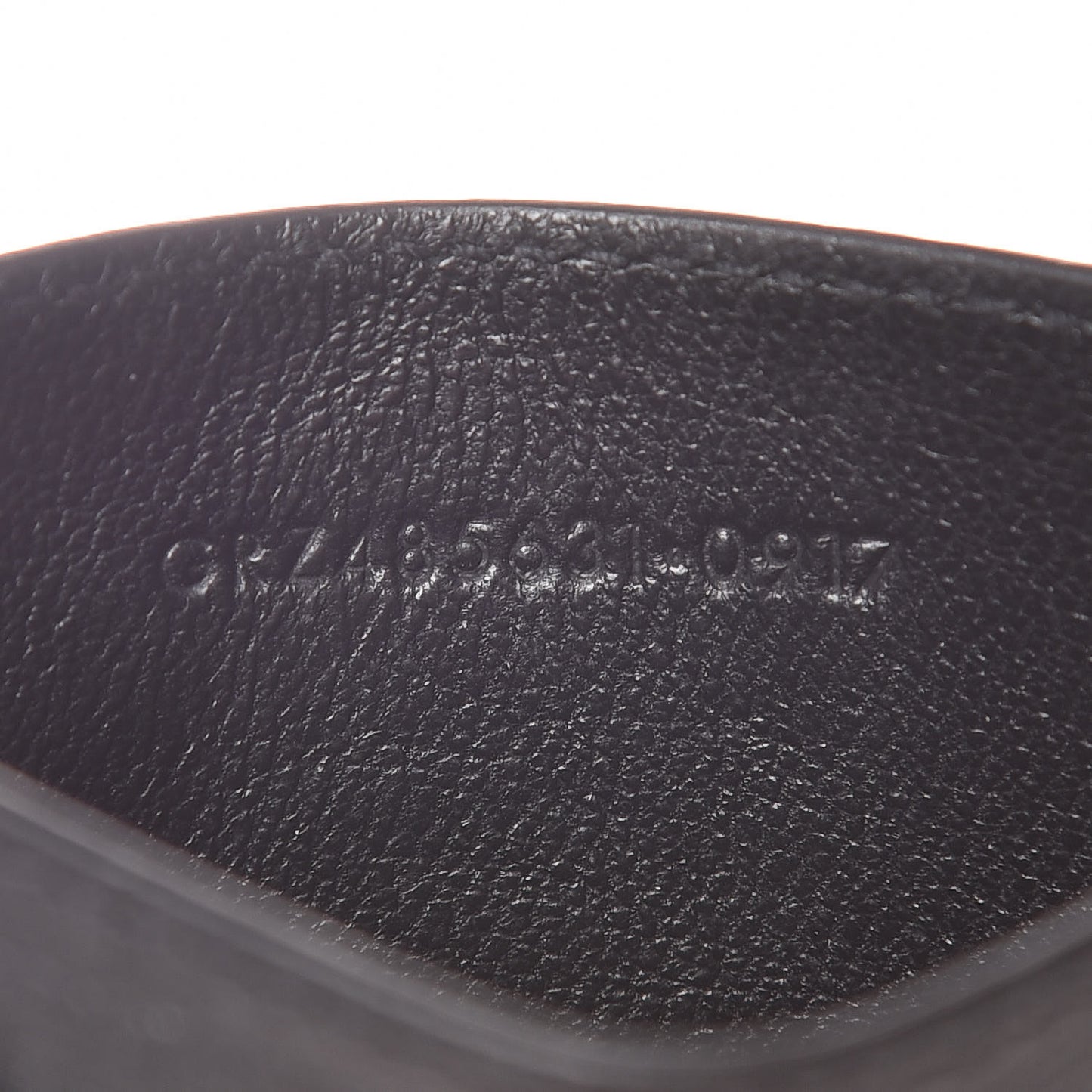 Calfskin Crocodile Embossed Monogram Credit Card Case Black