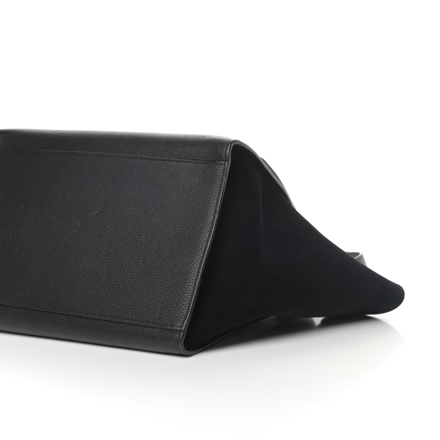 Celine Drummed Calfskin Suede Small Trapeze Black 8 of 11