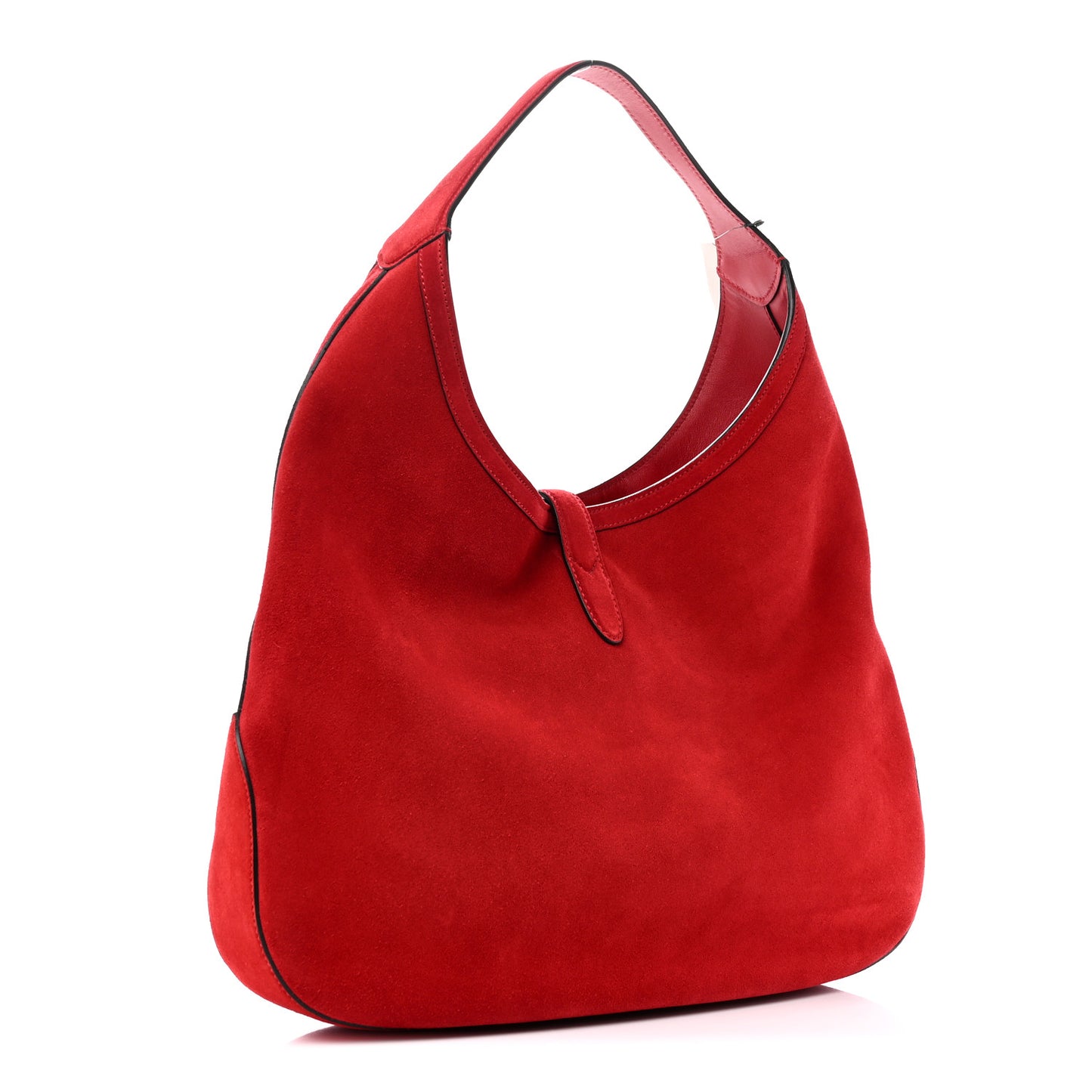 Soft Suede Web Large Jackie Hobo Red