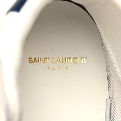 Saint Laurent Suede Canvas SL24 Mid Top Sneakers 38.5 White Grey Black 8 of 10