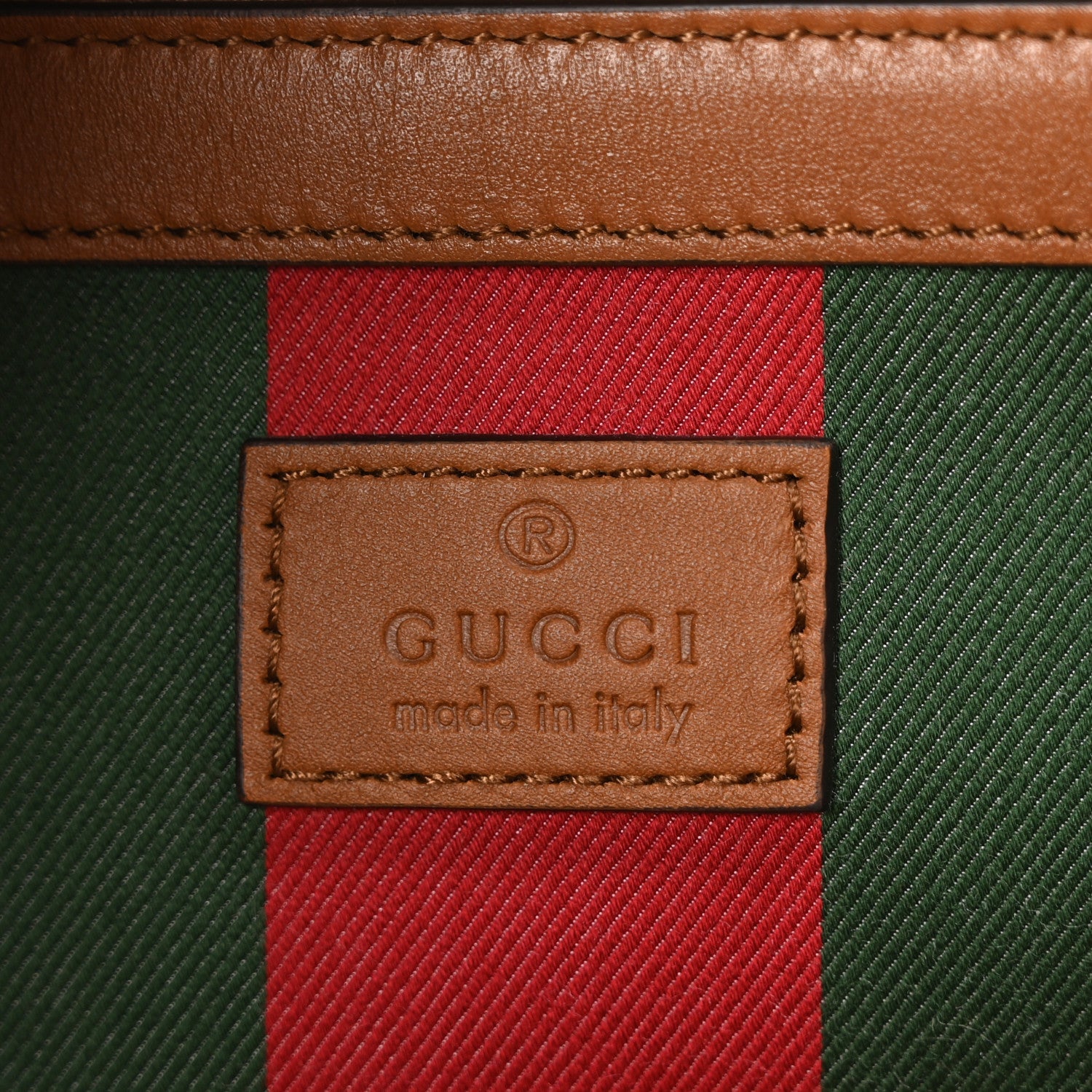 Gucci GG Supreme Monogram Emblem Medium Tote Bag Beige Dark Brown 6 of 10