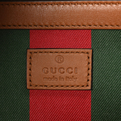 Gucci GG Supreme Monogram Emblem Medium Tote Bag Beige Dark Brown 6 of 10