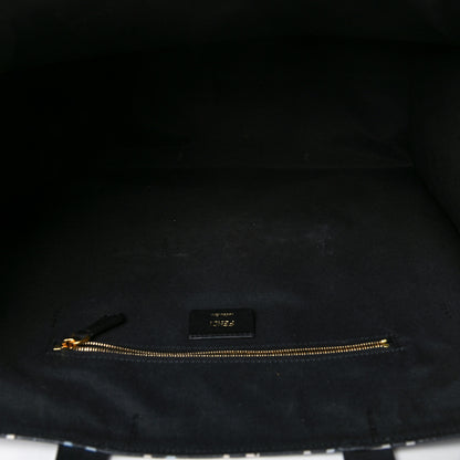 Fendi X JOSHUA VIDES Coated Canvas FF Cloudy Shopping Tote White Celeste Black 11 of 17