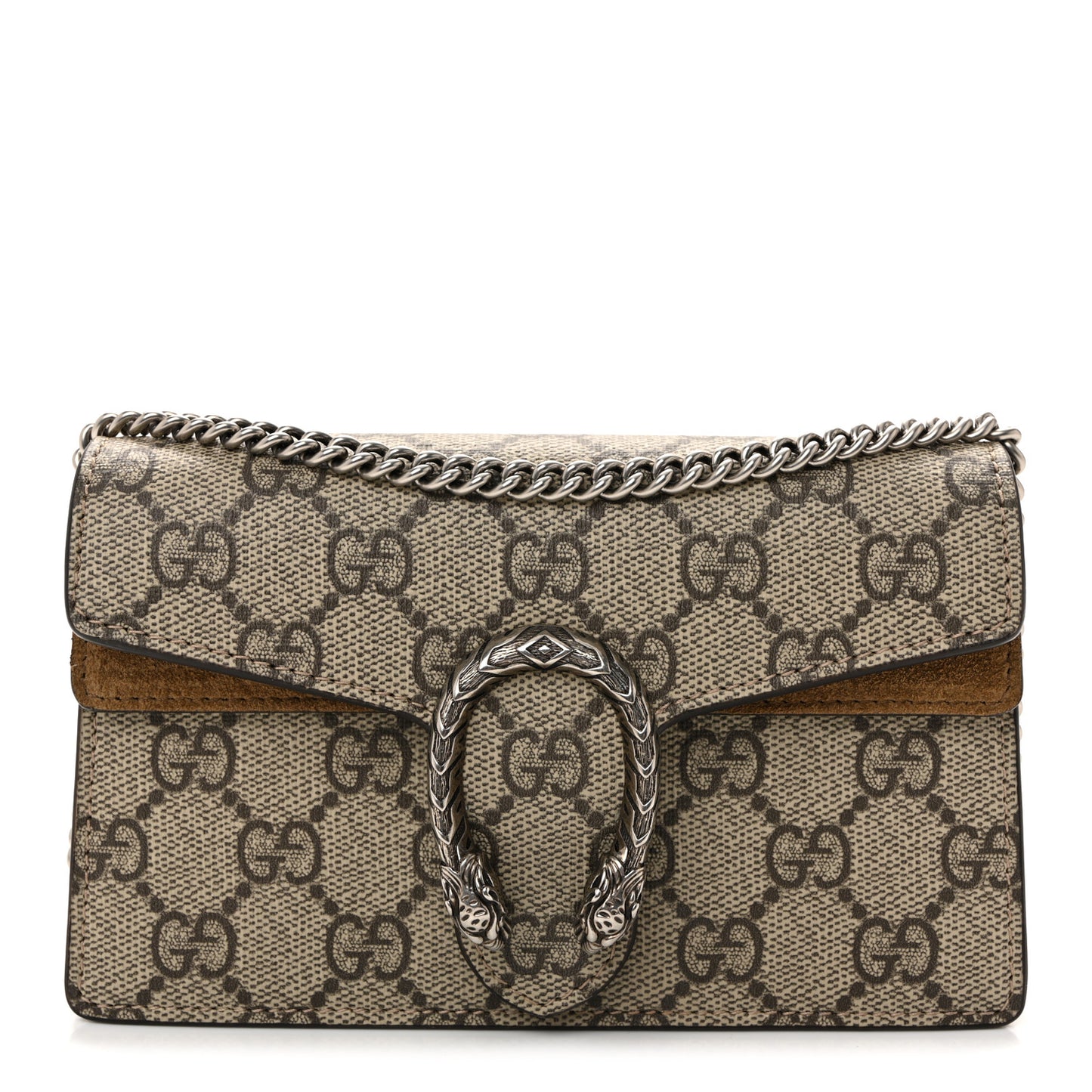 GG Supreme Monogram Super Mini Dionysus Shoulder Bag Taupe