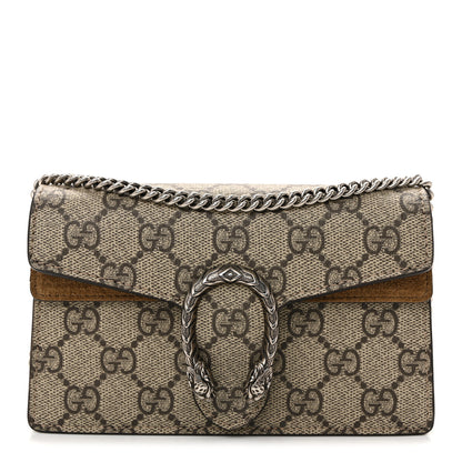 Gucci GG Supreme Monogram Super Mini Dionysus Shoulder Bag Taupe 1 of 12
