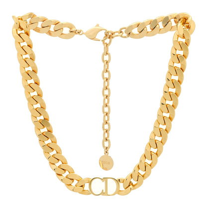 Christian Dior Metal Danseuse Etoile Chain Choker Necklace Gold 3 of 5