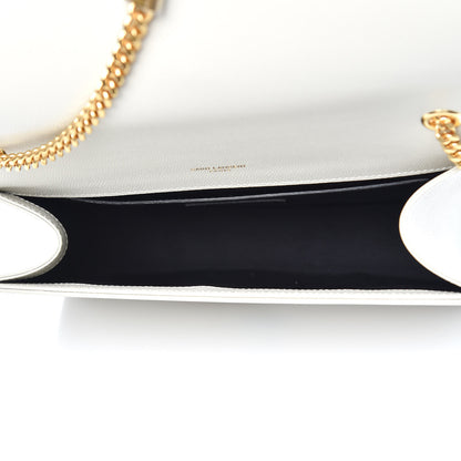 Saint Laurent Grain De Poudre Medium Classic Monogram Kate Satchel Blanc Vintage 5 of 9