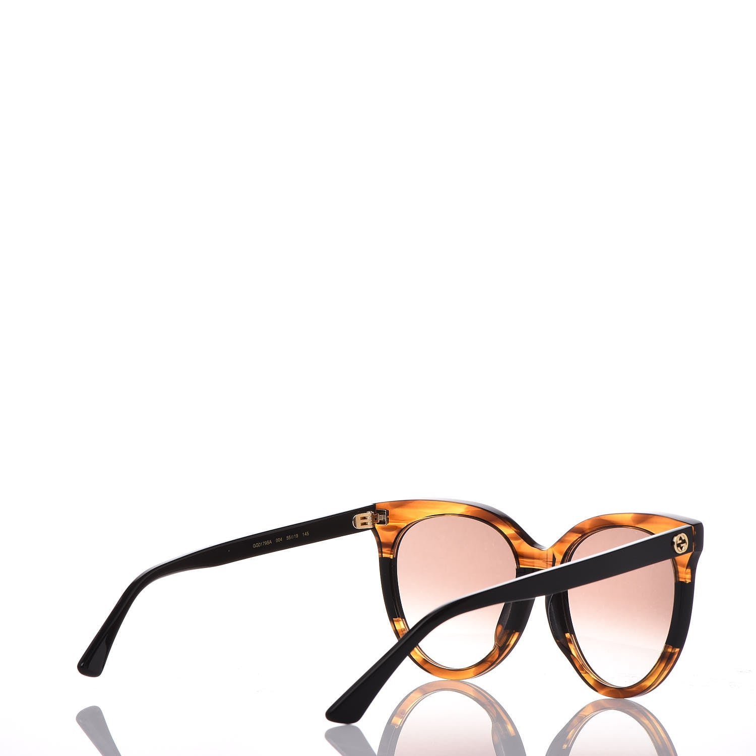 Gucci Acetate Cat Eye Sunglasses GG0179SA Havana Black Brown 4 of 7