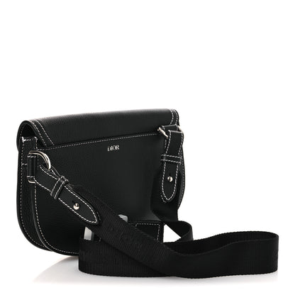 Christian Dior X KAWS Grained Calfskin Saddle Pouch Black 3 of 11