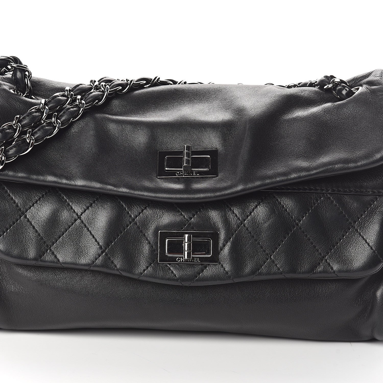 Chanel Lambskin Jumbo Mademoiselle Double Flap Black 7 of 9