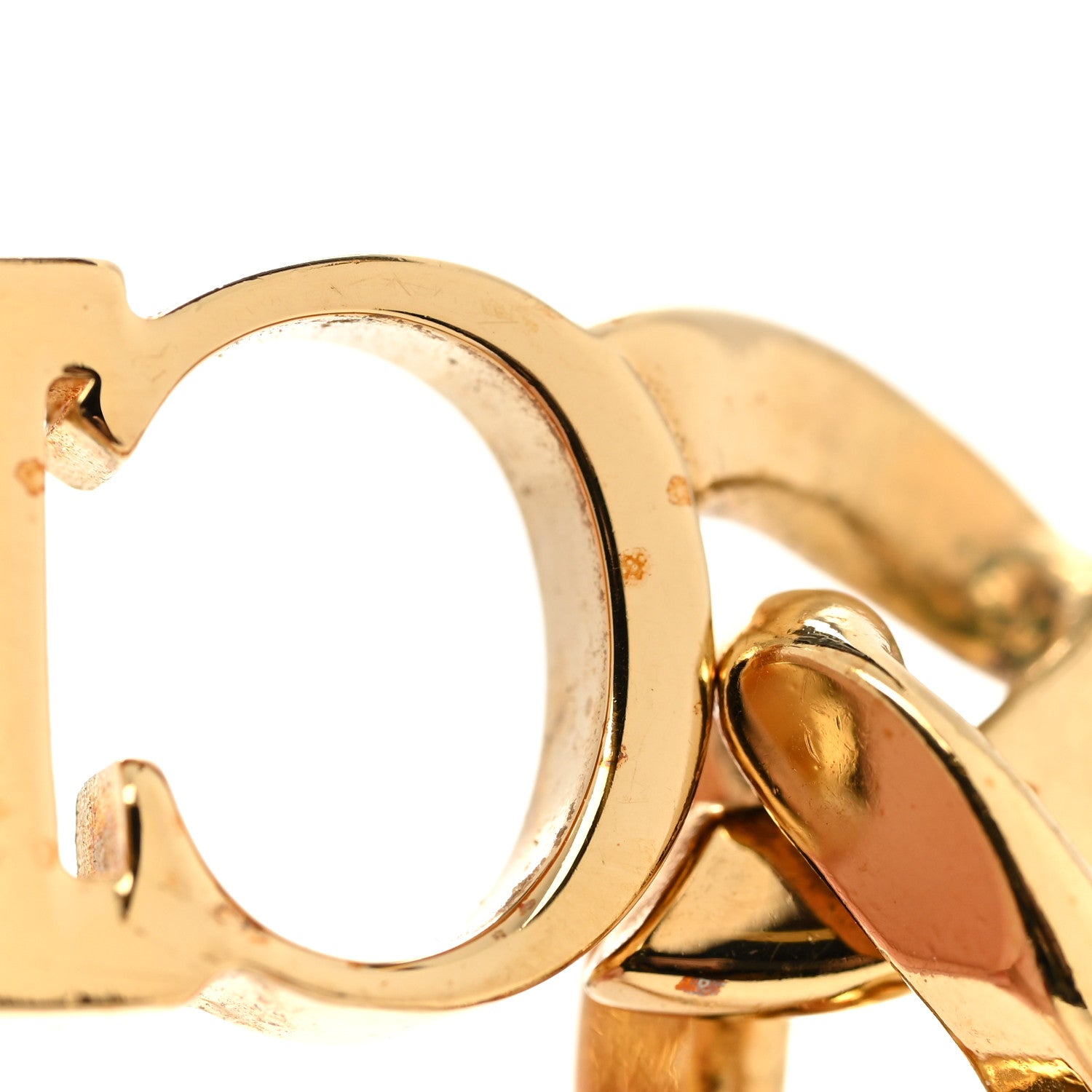 Christian Dior Metal CD Choker Necklace Gold 8 of 8