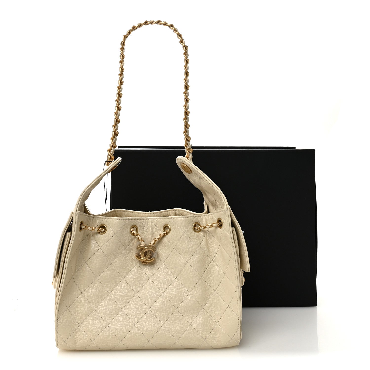 Chanel Caviar Quilted Small Chanel 25 Handbag Light Beige 11 of 11