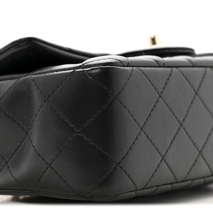 Chanel Lambskin Quilted Mini Rectangular Flap Black 9 of 11