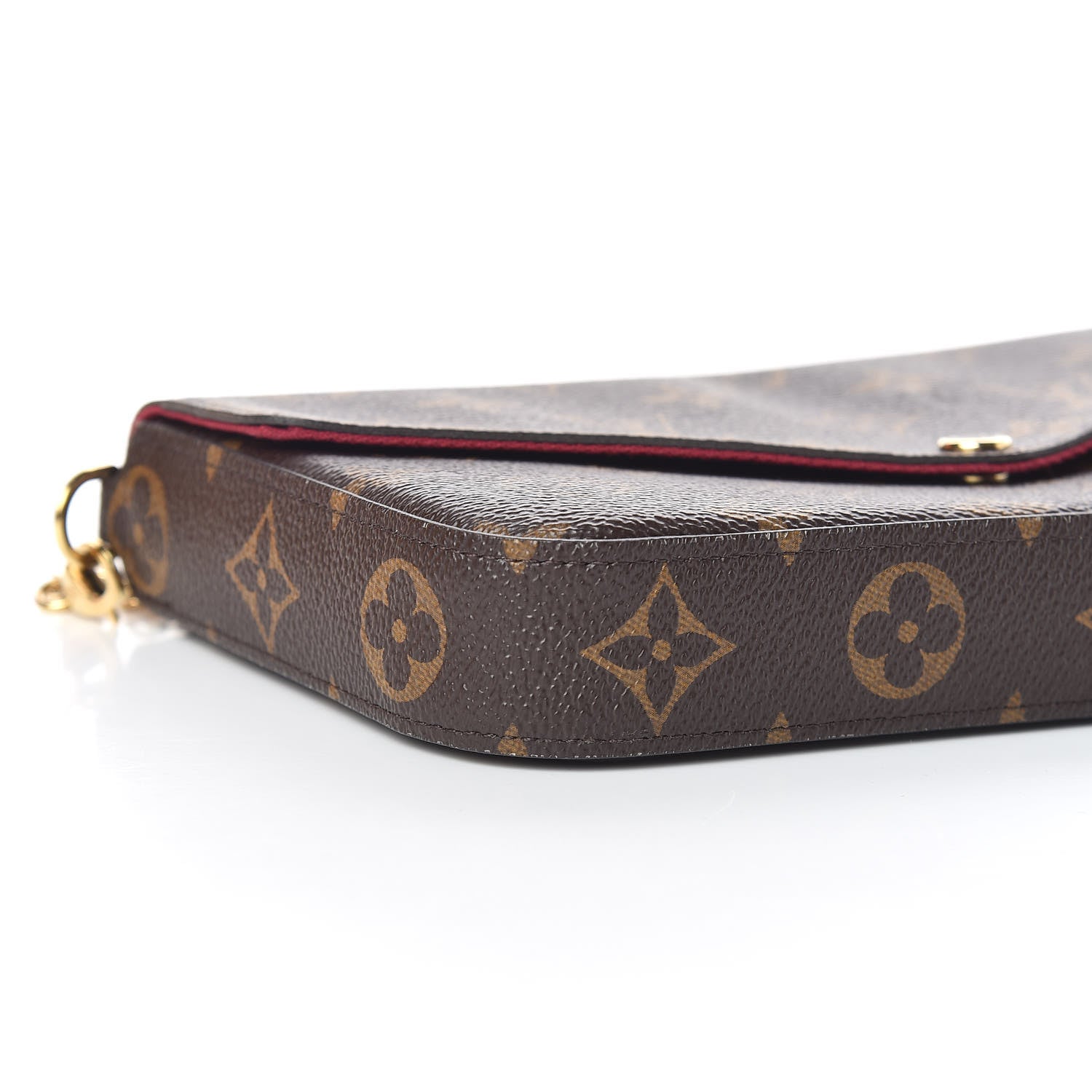 Louis Vuitton Monogram Pochette Felicie Chain Wallet Fuchsia 5 of 12