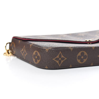Louis Vuitton Monogram Pochette Felicie Chain Wallet Fuchsia 5 of 12