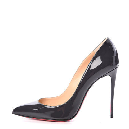 Christian Louboutin Patent Pigalle Follies 100 Pumps 40 Fusain 1 of 8