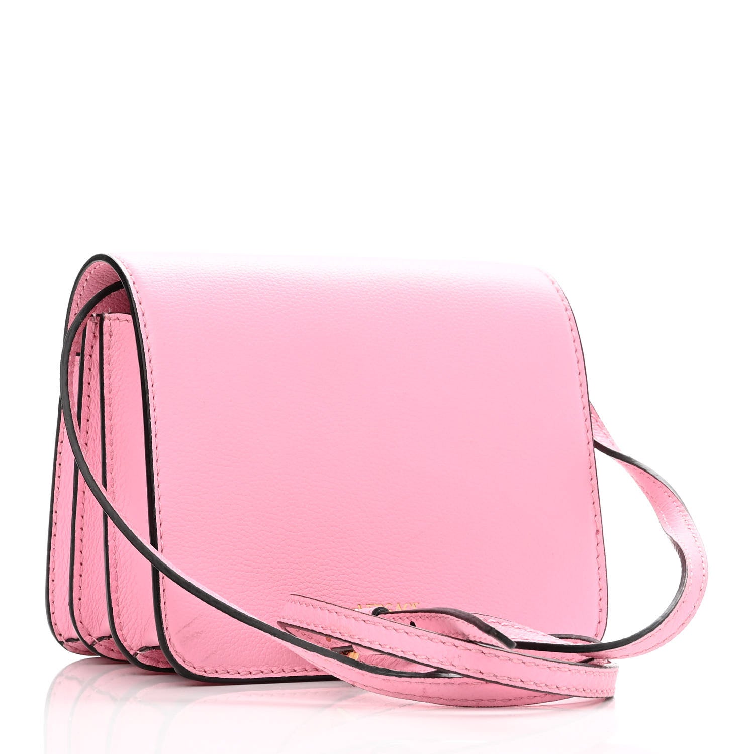 Versace Grained Calfskin La Medusa Shoulder Bag Pink 3 of 13