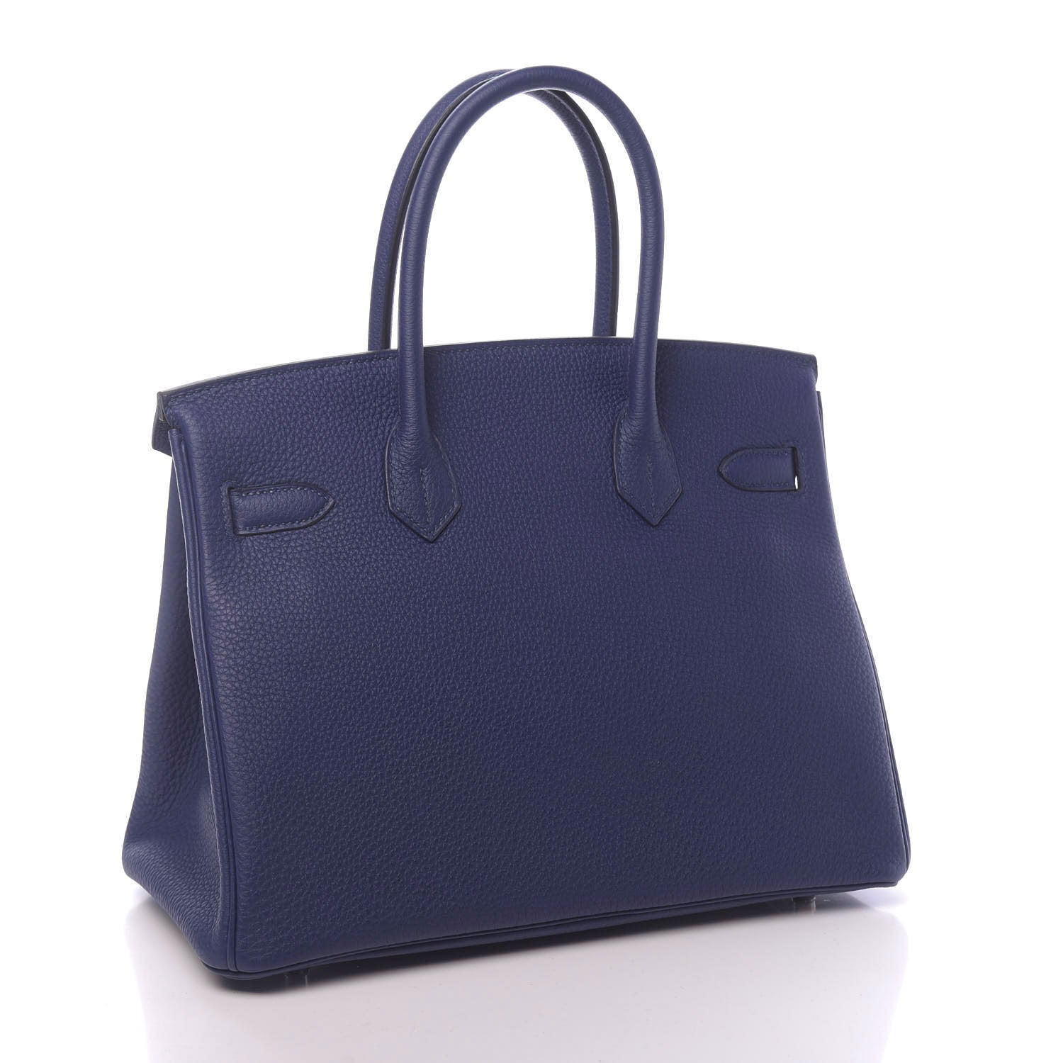 Hermes Togo Swift Officier Birkin 30 Bleu Encre Rouge H 3 of 12