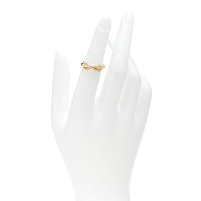Tiffany 18K Yellow Gold Diamond Infinity Ring 50 5.5 2 of 4