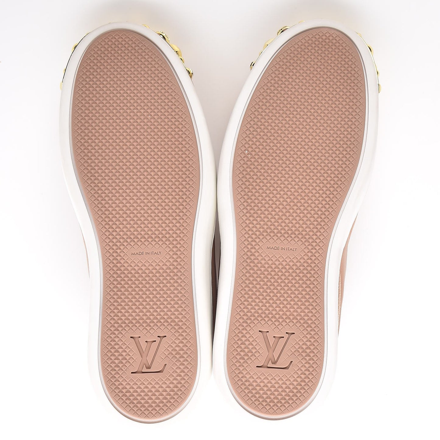 Patent Calfskin Suede Tempo Slip On Sneakers 36 Nude