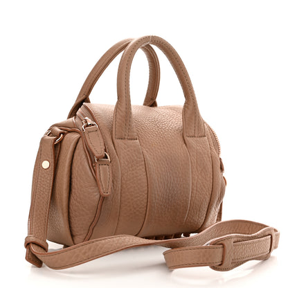 Alexander Wang Pebbled Lambskin Mini Rockie Latte Rose Gold Hardware 3 of 9