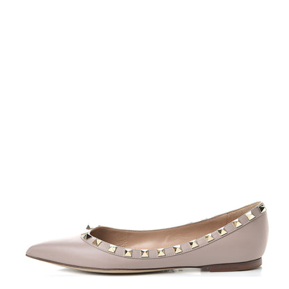 Valentino Garavani Nappa Rockstud Ballerina Flats 36 Poudre 1 of 8