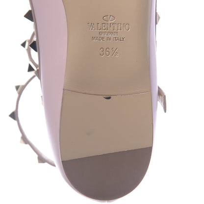 Valentino Garavani Nappa Rockstud Cage Ballerina Flats 36.5 Water Rose Poudre 9 of 10