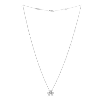 Van Cleef & Arpels 18K White Gold Diamond Mini Frivole Pendant Necklace 3 of 6