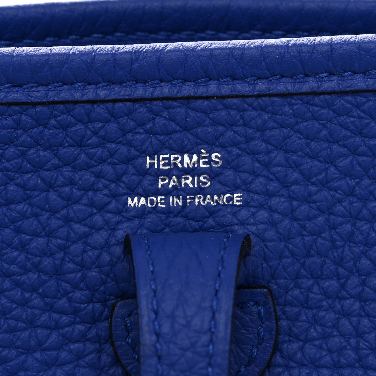Hermes Taurillon Clemence Evelyne TPM Bleu Electrique 6 of 11