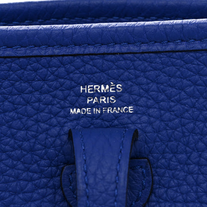 Hermes Taurillon Clemence Evelyne TPM Bleu Electrique 6 of 11