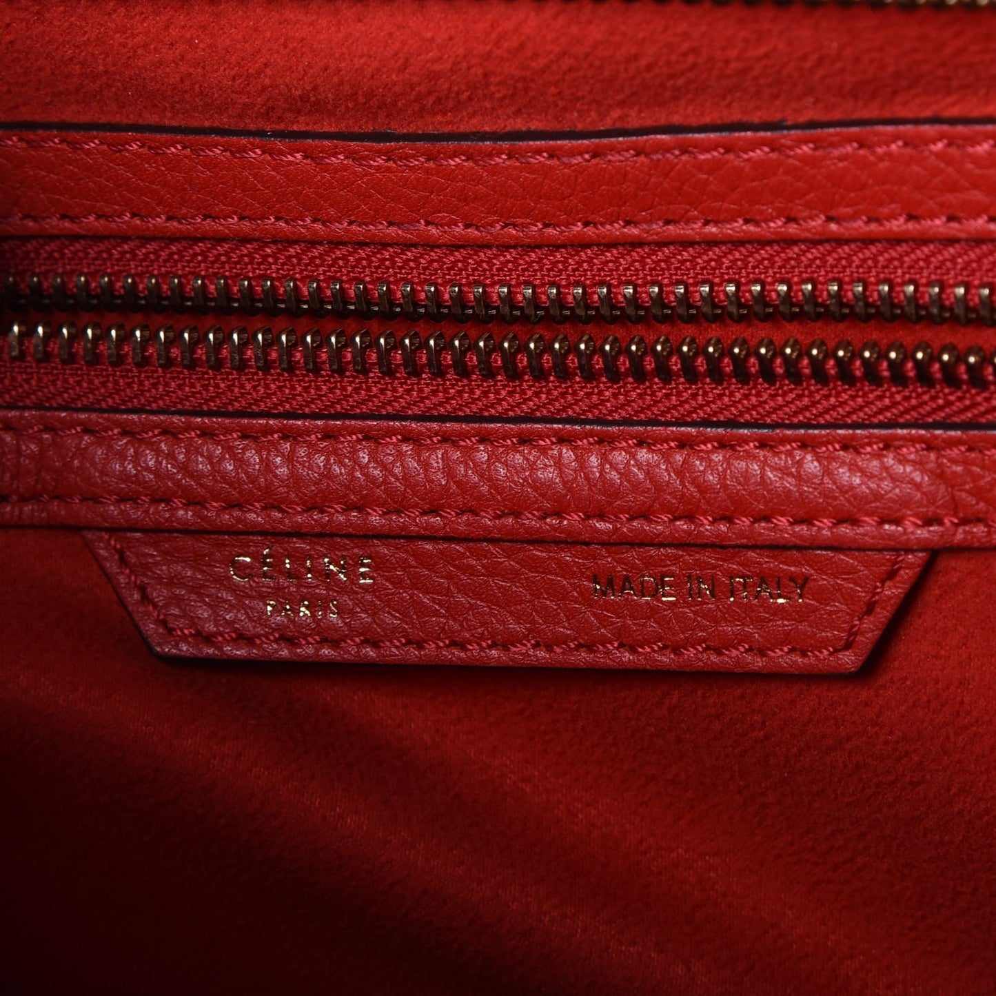 Drummed Calfskin Mini Luggage Coquelicot