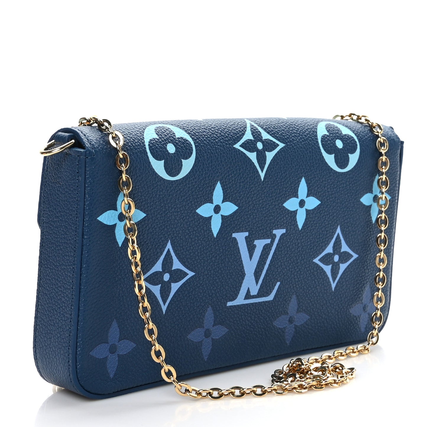 Empreinte Monogram Giant Felicie Pochette Chain Wallet Gradient Blue