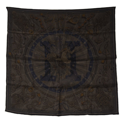 Hermes Silk C'Est La Fete Scarf 70 Surteint Kaki Pap H 2 of 5