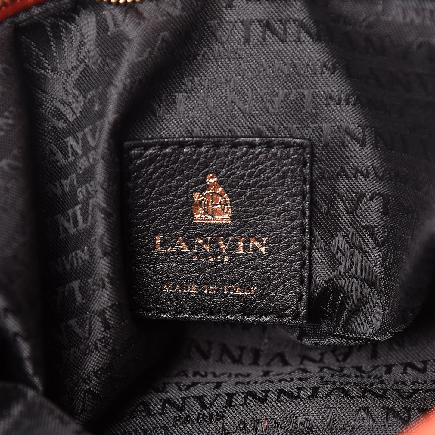 Lambskin Quilted Amalia Cosmetic Pouch Coral